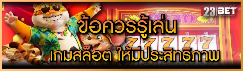 ข้อควรรู้เล่น เกมสล็อต